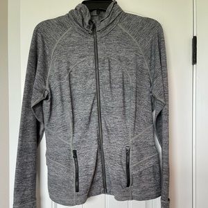 Grey ruffle back jacket